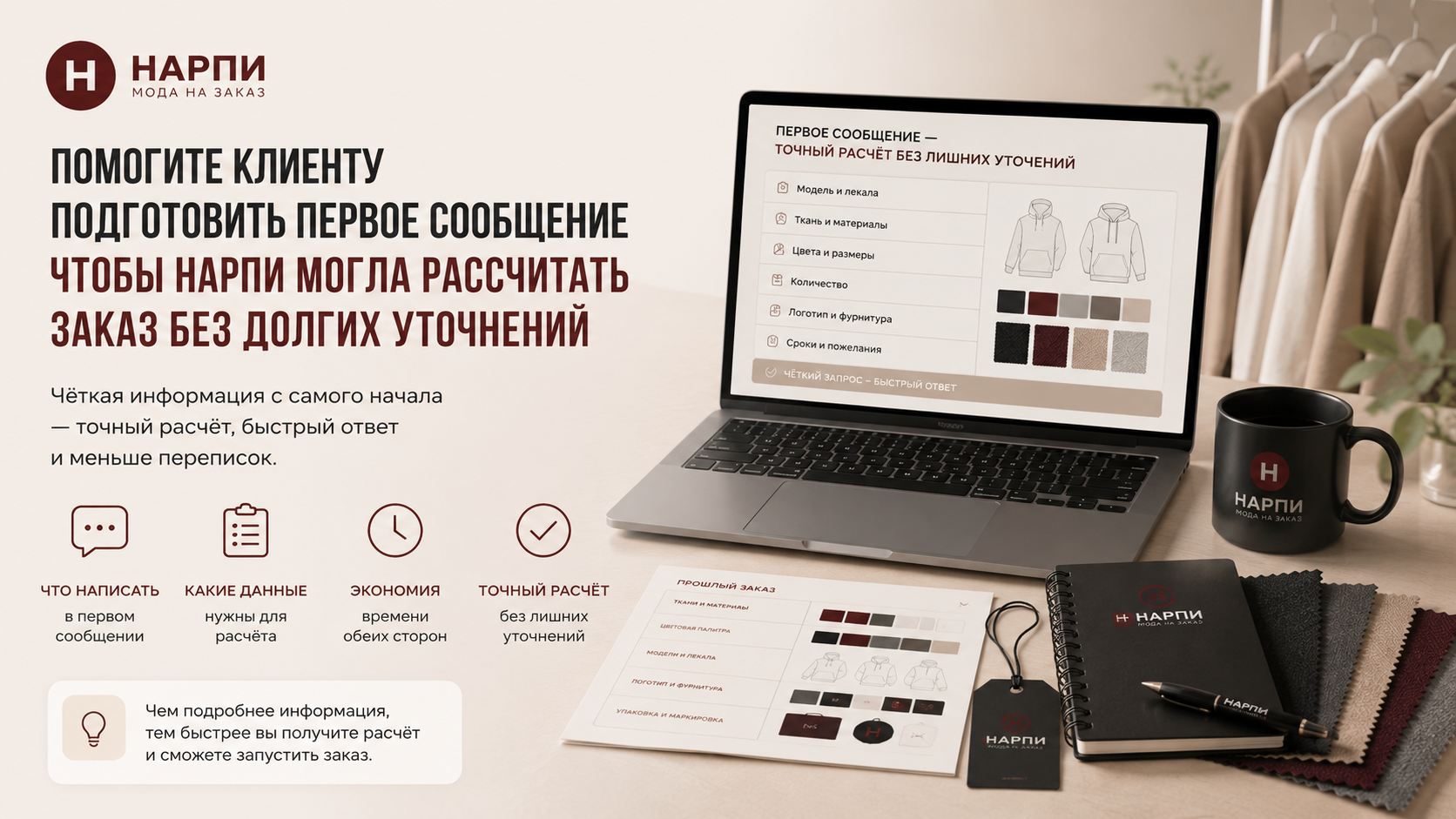 Что написать в первом сообщении, чтобы быстрее получить расчет.