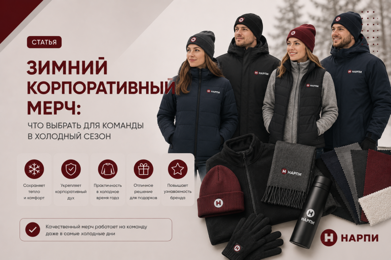 Зимний корпоративный мерч: что выбрать для команды в холодный сезон