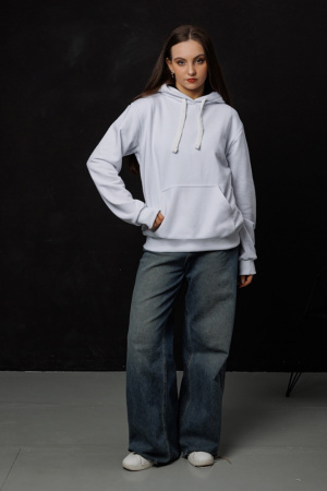 Толстовка HoodySoft White фото в интернет-магазине швейной фабрики "Нарпи"