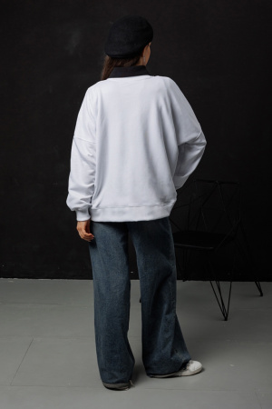 Свитшот Runaway White фото в интернет-магазине швейной фабрики "Нарпи"
