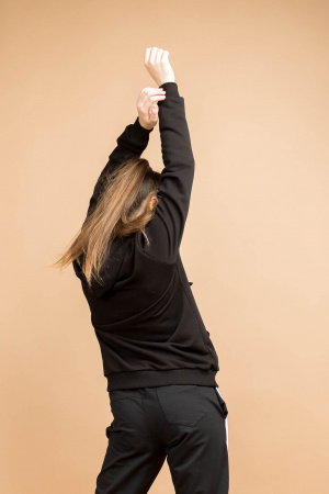 Толстовка HoodySoft Blaсk фото в интернет-магазине швейной фабрики "Нарпи"