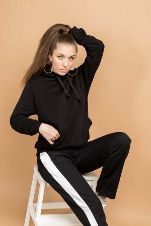 Толстовка HoodySoft Blaсk фото в интернет-магазине швейной фабрики "Нарпи"