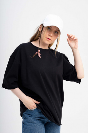 детальная картинка Футболка Oversize без обработки края в интернет-магазине швейной фабрики "Нарпи"