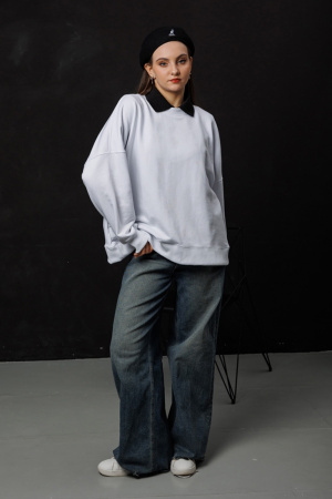 Свитшот Runaway White фото в интернет-магазине швейной фабрики "Нарпи"