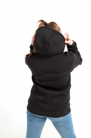 Толстовка Худи CLASSIC черная фото в интернет-магазине швейной фабрики "Нарпи"